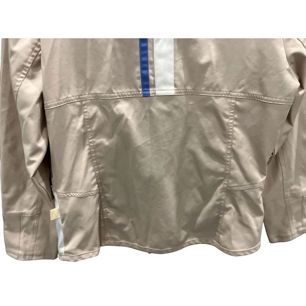 Nike Windbreaker Jacket Youth Large 12-14 Beige Active Tennis Golf Lightweight
